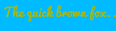 Image with Font Color B4B600 and Background Color 00BBFF